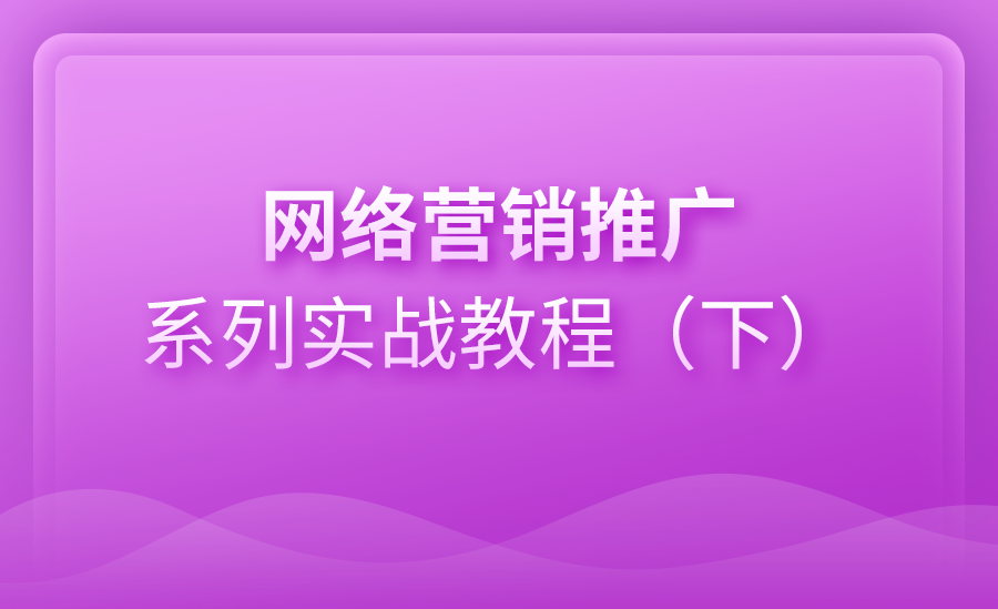 网络营销推广系列实战教程（下）