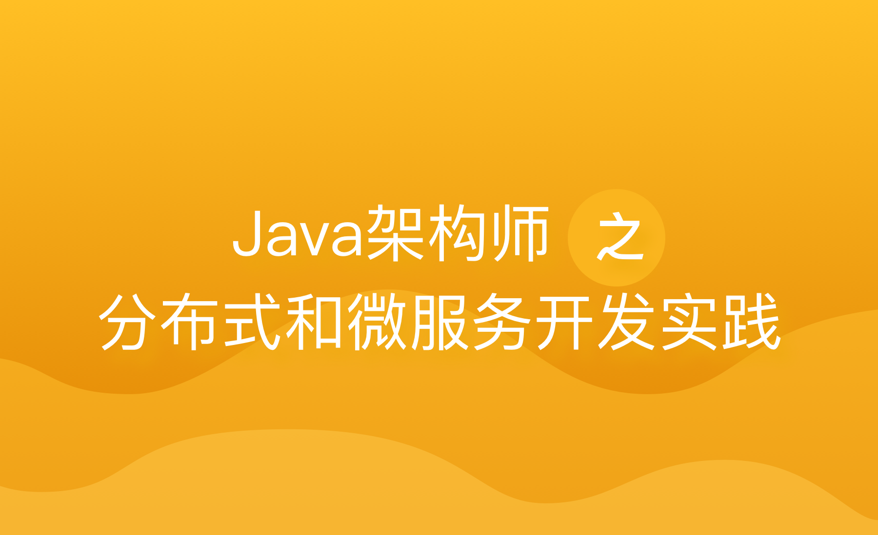 Java 架构师之分布式和微服务开发实践