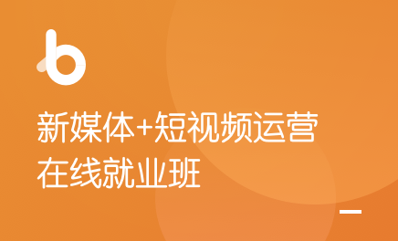 新媒体+短视频直播运营在线就业班