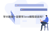 学大数据要学Java吗